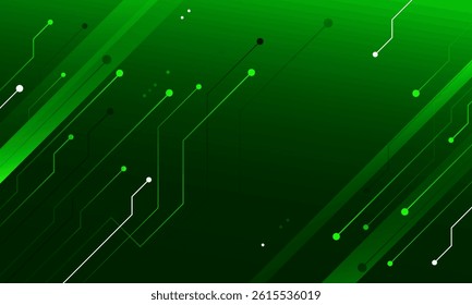 Abstract green tech futuristic background. Vector illustration