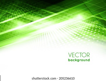 Abstract green tech template of cover. Vector