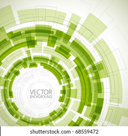 Abstract green technical background with place for your text