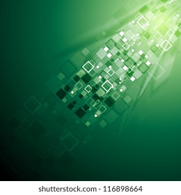 Abstract green technical background. Vector design eps 10