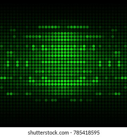 Abstract green technology background, dot glow light. Vector illustration eps10.