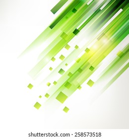 Abstract green technology modern geometric spot. Linear fresh green background. Modern summer design elements.