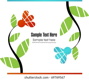 abstract green template