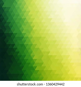 Abstract green template background. Triangles mosaic 