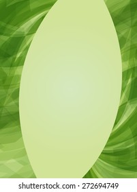 Abstract green text layout vector of letter format