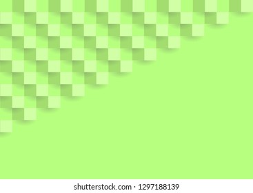 Abstract green texture background design. 3d paper for book, poster, flyer, cover, website, advertising. Vector illustration