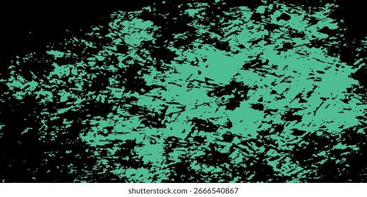 Abstract Green Textured Background with Black Border Grunge Style Design Element. Vector ilustration