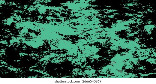 Abstract Green Textured Background with Black Border Grunge Style Design Element. Vector ilustration