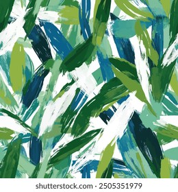 Abstract Green tone brush strokes watercolor painting patterns, Cute seamless pattern design element for sale banners, posters, labels, and gift wrapping paper.