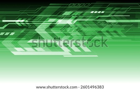 Abstract green tone geometric technology futuristic cyber design modern background vector illustration.
