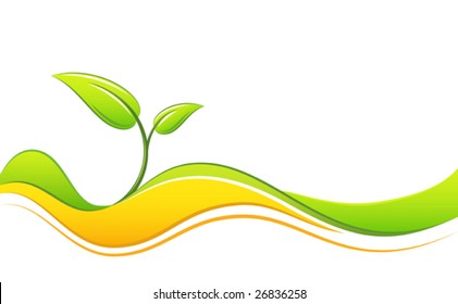 Abstract green toned design (Vector)