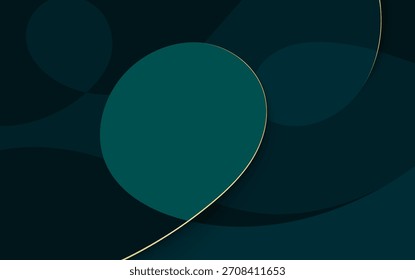 Abstract green tosca vector background with glossy circular shapes