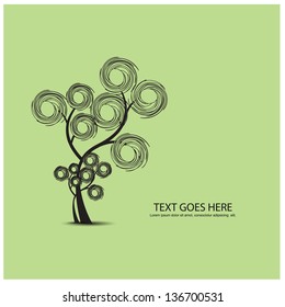 abstract green tree
