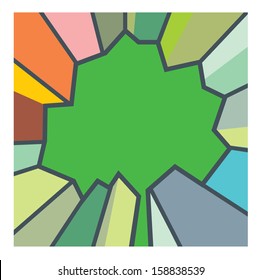 abstract green tree