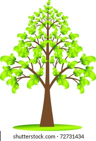 abstract green tree
