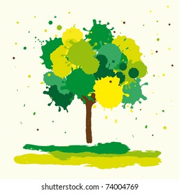 Abstract green tree
