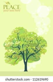 Abstract Green Tree Background