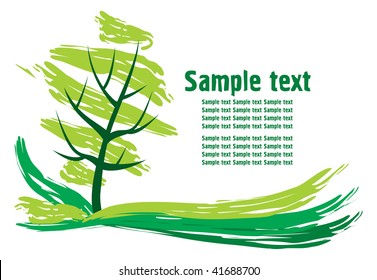 abstract green tree background