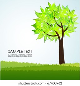 abstract green tree background