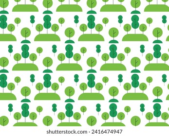 Abstract green tree with forestry landscape national park background pattern 