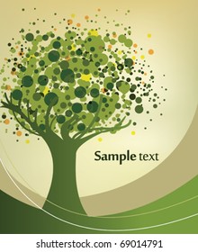 abstract green tree illustration