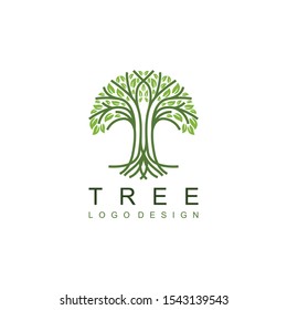 Logo de la hoja verde Flor circular Plantillas naturales de diseño vectorial emblemas para centros de medicina holística, Restaurante, Joyería, clases de yoga, jardín, productos alimenticios naturales y orgánicos