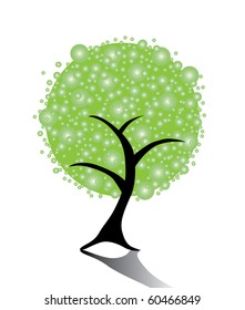 abstract green tree, symbol of nature