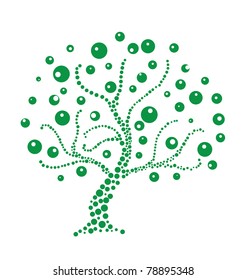 abstract green tree, symbol of nature