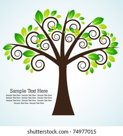 Abstract Green Tree Template Stock Vector (Royalty Free) 74977015 ...