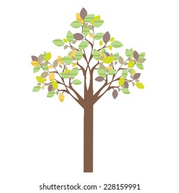 abstract green tree. vector
