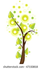 Abstract green Tree: Vector Illustration