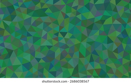 Abstractas fondo de triángulo verde con un estilo bajo de poli y colores oscuros