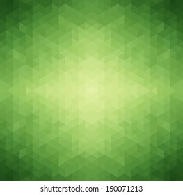 Abstract Green Triangle Background, Vector Illustration 