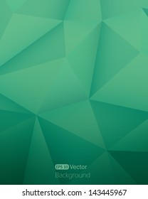 Abstract green triangle background.Vector illustration