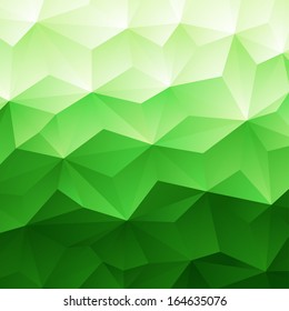 Abstract Green Triangle Geometrical Background, Vector Illustration
