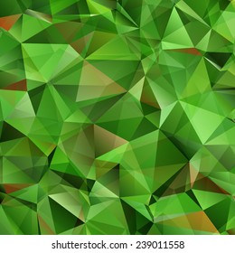 Abstract Green Triangle Geometrical Background, Vector Illustration