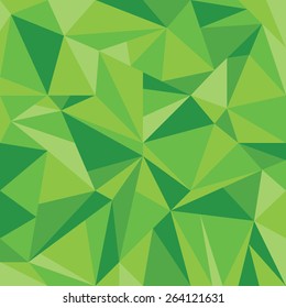 Abstract Green Triangle Geometrical Background, Vector Illustration