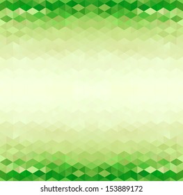 Abstract Green Triangle Geometrical Background.Pattern of Geometric Shapes. Colorful Mosaic Banner. Vector Illustration