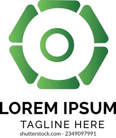 Resumen del diseño del logotipo del triángulo verde. Ilustración de logotipo adecuada para fines comerciales. El logotipo es una identidad visual para una entidad que tiene criterios específicos como forma, filosofía y color