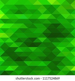 Abstract Green Triangle Mosaic Background. Vector illustration 
