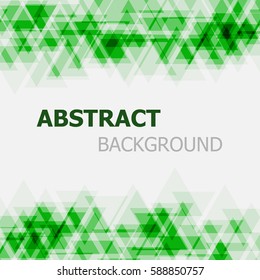 Abstract green triangle overlapping background, stock vector