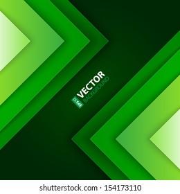 Abstract green triangle shapes background. RGB EPS 10 vector illustration