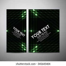 Abstract green triangle shining pattern. Brochure business design template or roll up. Vector illustration