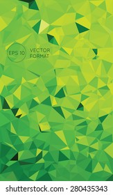 Abstract green triangular low poly style vector background,Vector illustration