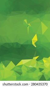 Abstract green triangular low poly style vector background,Vector illustration