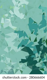 Abstract green triangular low poly style vector background,Vector illustration