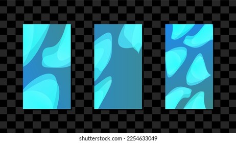 Abstract green turquoise background for social media story, poster, invitation, brochure. Trendy graphic shapes patterns. Modern abstract design. Vector illustration