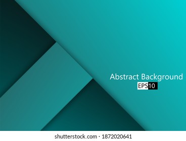 abstract green turquoise and blue background. vector overlap layer background design. illustration vector design background