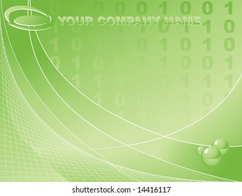abstract green vector backdrop with binary code