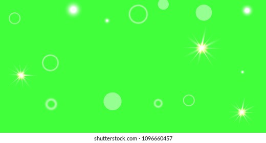 Abstract green vector background. Chaotic confetti stars shine on a green background. Design element for postcard, poster, business card, cover.